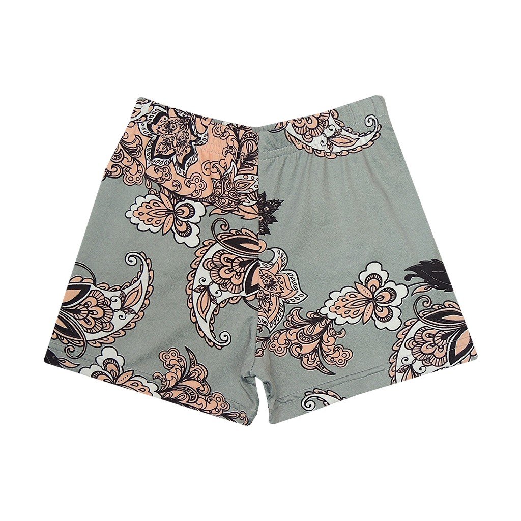 shorts cinza floral