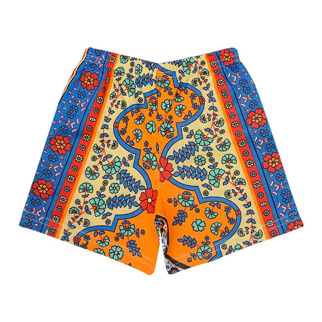 shorts etnico laranja