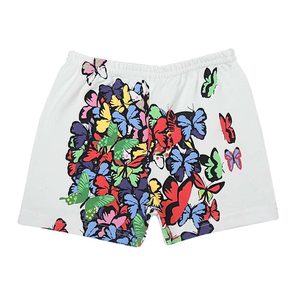 shorts branco borboletas ii
